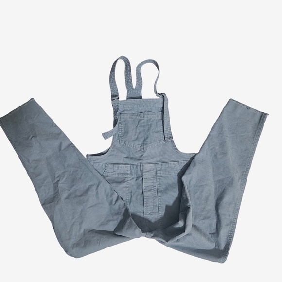 aerie Denim - Aerie Womens Light Blue Corduroy Bib Overalls Raw Hem XS